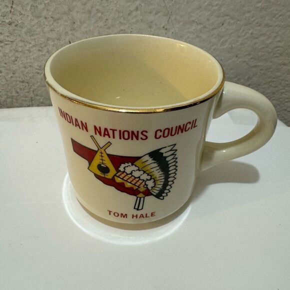 - Vintage Boy Scouts Indian Nation Council 70's Coffee Cup - Picture 3 of 4